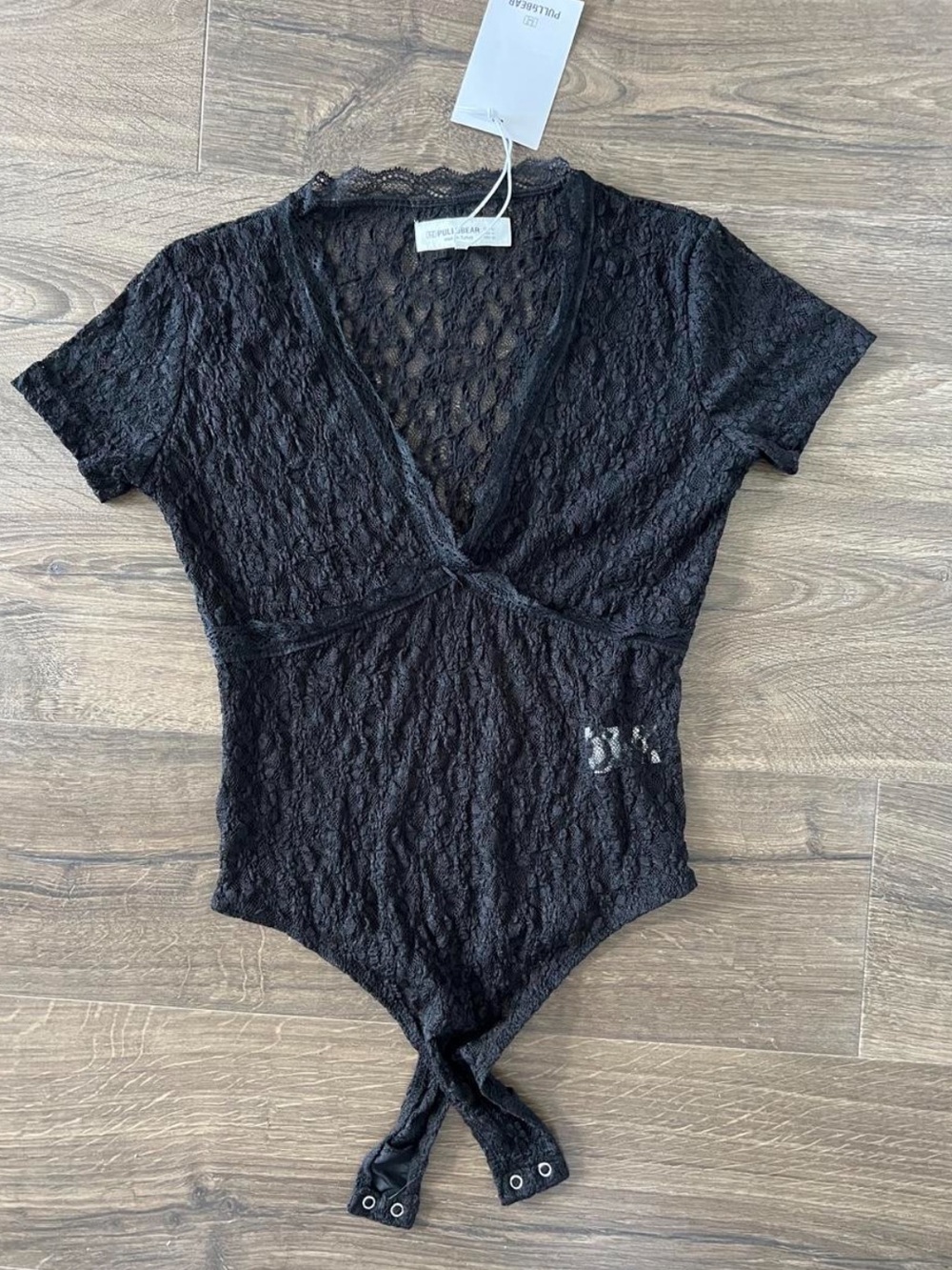 Sheer Lace Black Bodysuit